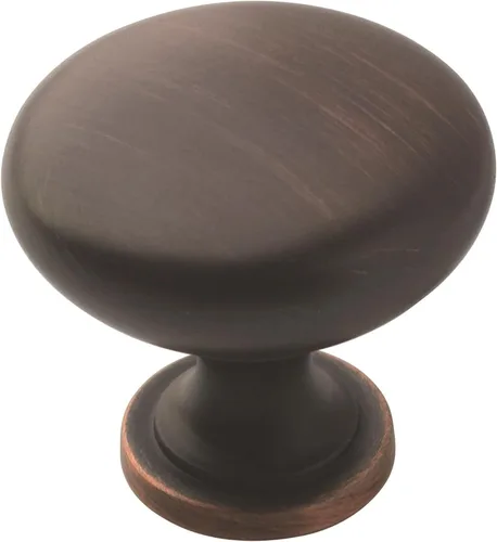Vista 14 de Amerock Perilla redonda Edona de plata antigua de 1-1/4" para gabinete
