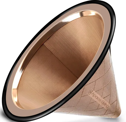 Vista 2 de Oro rosa - Patrón de filtro de café #1 + cuchara de café (1 cucharada)