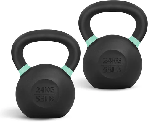 Vista 25 de Yes4All Powder Coated Cast Iron Kettlebell, Single Deep Blue, 40 KG / 88 LB