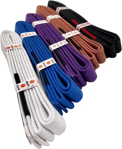 Vista 6 de Ronin BJJ Gi Belt Cinturón de Jiu Jitsu brasileño Tela de poliésteralgodón