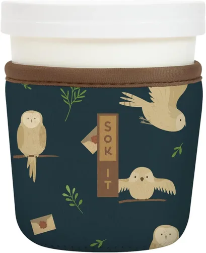 Vista 155 de Sok It IceCreamSok - Funda de neopreno aislada (flores abstractas, pintas de helado cónicas)