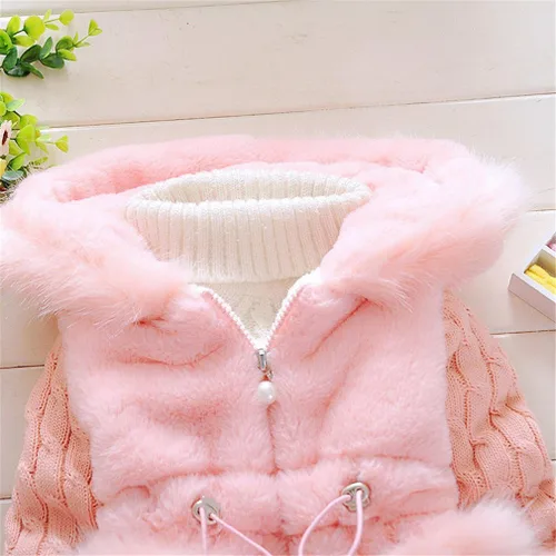 Vista 2 de Chaqueta cálida para bebés y niñas, invierno y otoño para niños pequeños