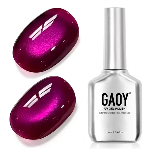 Vista 24 de GAOY Esmalte de uñas de gel Brown Cat Eye, 4629 azul ámbar, 0.5 fl oz Ámbar azul