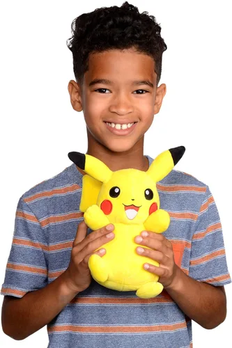 Vista 6 de Pikachu de peluche de Pokémon, 8 pulgadas, con licencia oficial de Wicked Cool Toys