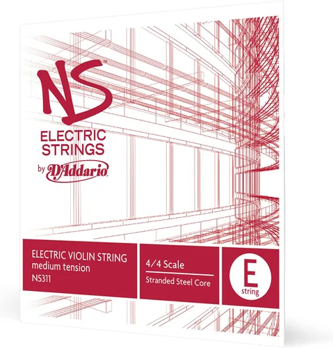 Vista 5 de D'Addario Violín eléctrico NS Cuerda A simple, escala 4/4, tensión media