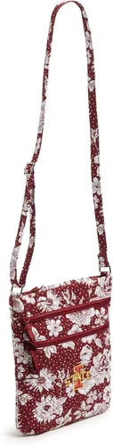 Vista 2 de Bolso cruzado estilo hipster universitario de algodón con triple cremallera (varios equipos disponibles)