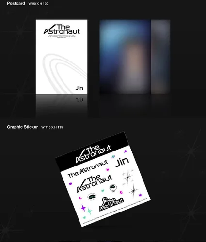 Vista 4 de BTS JIN THE ASTRONAUT Album VER 01 + VER 02 - SET. 1ea BTS Store Gift Card K-POP SEALED