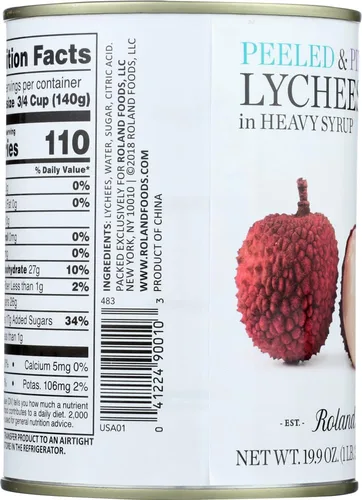 Vista 3 de Roland Lychees, enteros en jarabe pesado, 20 onzas (paquete de 24)