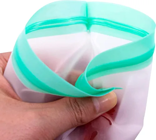 Vista 7 de Paquete de 22 bolsas de almacenamiento reutilizables, sin BPA