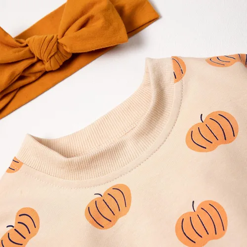 Vista 6 de Baby My First Halloween - Conjunto de ropa para niñas, conjunto de pantalones y sudadera