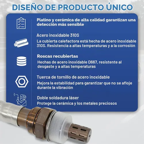 Vista 5 de 234-4587 Sensor de oxígeno O2 Sensor 2 piezas para Chrysler 300 2005-2012, sensor de oxígeno O2 para Dodge Avenger 2008-2010, para Jeep