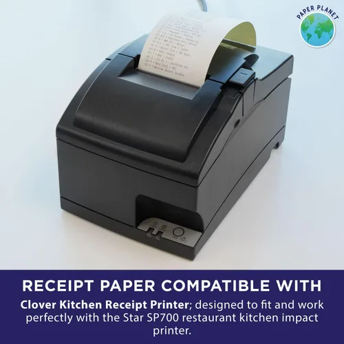 Vista 3 de Paper Planet - Papel de impresora de cocina para impresora de recibos de cocina Clover Star SP700) por Paper Planet Papel autocopiativo de 2 capas