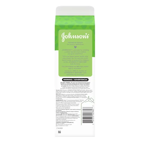 Vista 6 de Johnson's Baño para bebé con aromas naturales relajantes y relajantes, hipoalergénico, suave y sin desgarros, esencial para el baño nocturno