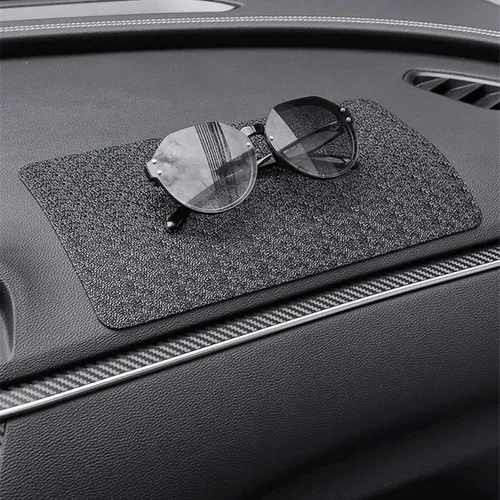 Vista 7 de Alfombrilla antideslizante para salpicadero de coche, de goma, 10.6 x 5.9, universal, adhesiva, mágica, para teléfonos, gafas de sol, llaves