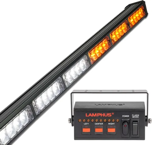 Vista 38 de lamphus SolarBlast sbls64 29" 24 W LED Advertencia Tráfico de Emergencia Advisor – Barra de luz ámbar azul, Azul