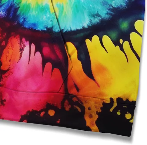 Vista 4 de Novelty Tie Dye Style Hoodies for Men Spiral Streak Print Sweatshirt Pullover