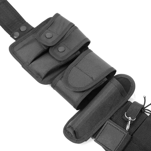Vista 4 de Equipo de ejecución modular con para guardia, oficial de policía, negro, cinturón de nylon táctico 600 para el aire libre, deportes extremos