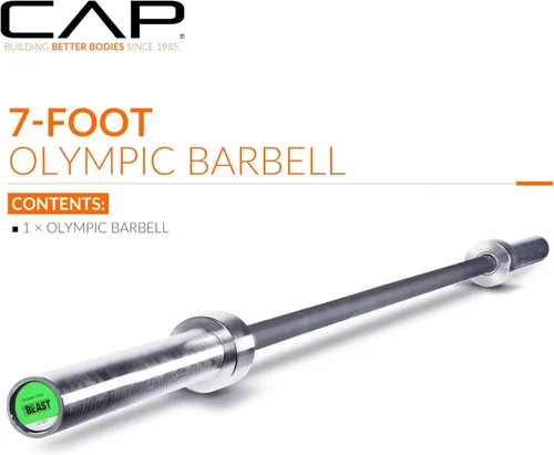 Vista 2 de Cap Barbell Barra olímpica Pro Series de 7 pies Opciones de barra olímpica y de potencia