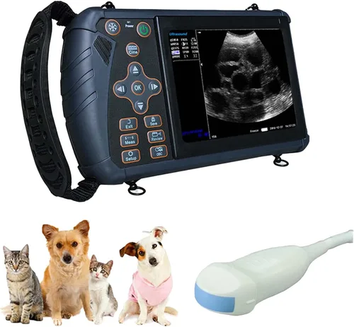 Vista 10 de DAWEI - Máquina de ultrasonido veterinaria para embarazo, escáner portátil de mano para veterinarios, ultrasonido B ligero con sonda impermeable