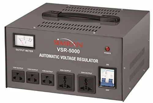 Vista 6 de Simran VSR-2000 Deluxe 110 V a 220/240 V Transformador de voltaje de dos vías con regulador de voltaje/estabilizador automático para conversión