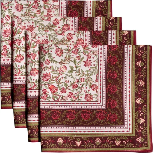 Vista 125 de Maison d' Hermine Juego de 4 servilletas de tela 100% algodón, suaves y duraderas, servilletas cuadradas reutilizables para uso diario, lavables