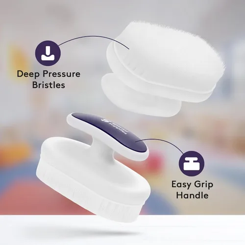 Vista 5 de Special Supplies Cepillo de terapia sensorial para cepillado ocupacional y sensorial, estimulante, herramientas calmantes para niños y adultos