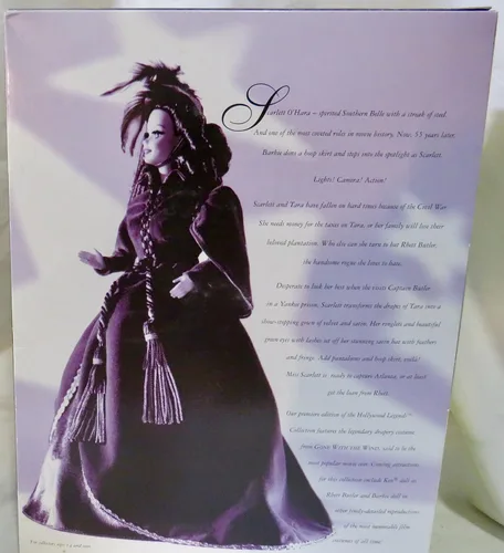 Vista 2 de Hollywood Legends Collection Barbie Doll Scarlett O'Hara con vestido de cortina verde