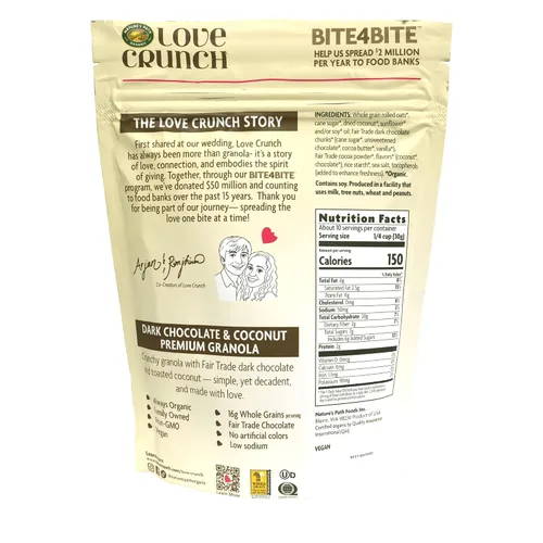 Vista 6 de Love Crunch - Nature's Path - Granola orgánica, chocolate oscuro