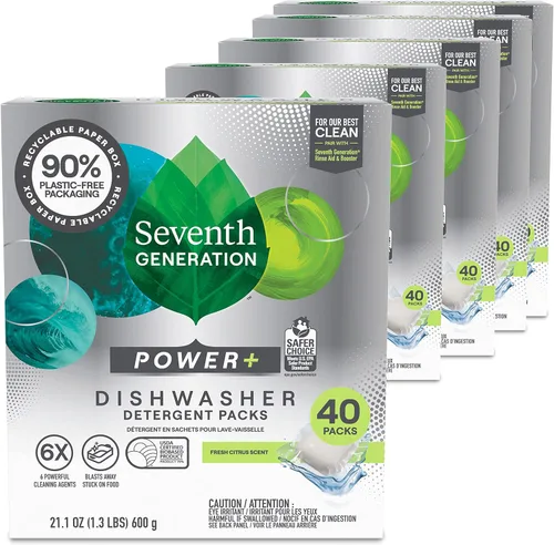 Vista 13 de Seventh Generation Power Plus Detergente automático para lavavajillas 15 unidades, 7.9 oz