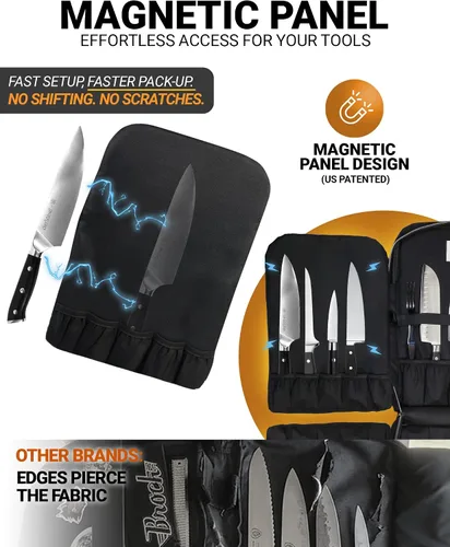 Vista 3 de Chef Sac Mochila para cuchillos de chef con 10 protectores de cuchillos incluidos