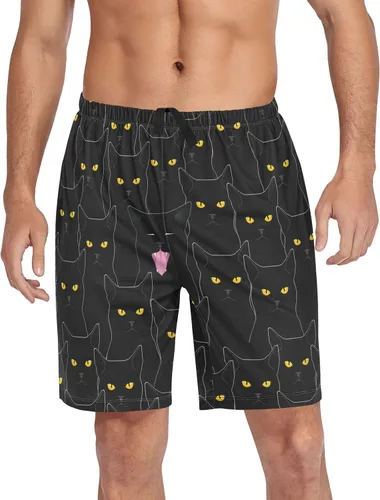 Vista 30 de Ollabaky Pantalones cortos de pijama para hombre Pjs partes inferiores pantalones cortos para dormir ropa de descanso pantalones de pijama