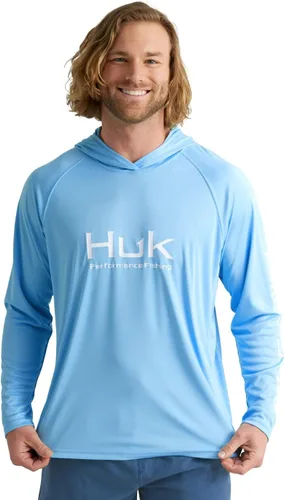 Vista 15 de HUK - Sudadera con capucha de manga larga ventilada para hombre, camiseta de pesca con capucha Academia Naval