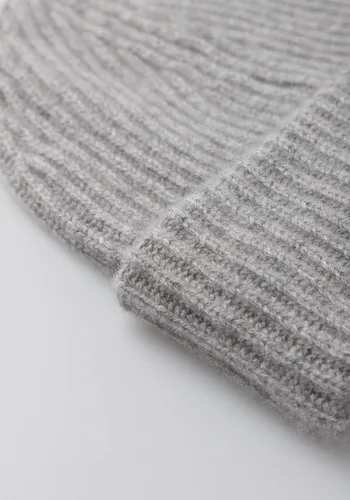 Vista 5 de Gorro de punto grueso para hombre, cachemira, suave y elástico, gorro cálido para invierno