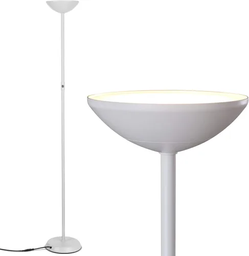 Vista 11 de Brightech SkyLite - Lámpara de pie LED, lámpara de pie súper brillante para salas de estar y oficinas, lámpara de antorcha alta regulable de 3 vías