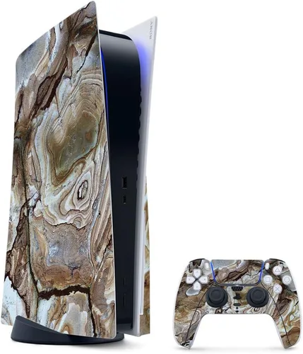 Vista 25 de MightySkins - Skin para juegos para PS5 / Playstation 5 Bundle – Mármol ámbar Envoltura protectora de vid Fácil de aplicar y cambiar