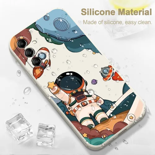 Vista 6 de LEECG - Carcasa para Samsung Galaxy A14, diseño de astronauta