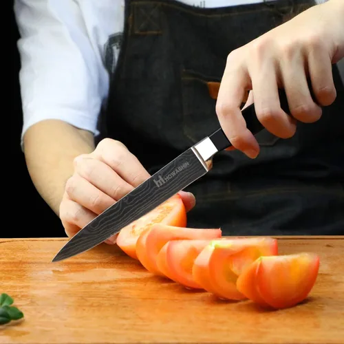 Vista 72 de Cuchillo de chef de 6 pulgadas, cuchillos de cocina, deshuesado de acero inoxidable alemán de alto carbono, cuchillo profesional para carne, aves