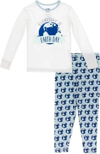 Vista 32 de KicKee Pants Conjunto de pijama de manga larga con estampado de piezas