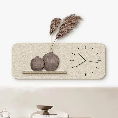 Vista 3 de Living Room Decoration Wall Clock, Modern Minimalist Restaurant Decoration Painting Table Hanging Wall Clock(60 * 23)