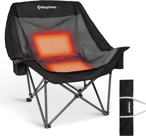 Vista 12 de KingCamp Silla de camping extragrande XL, sofá plegable resistente de 500