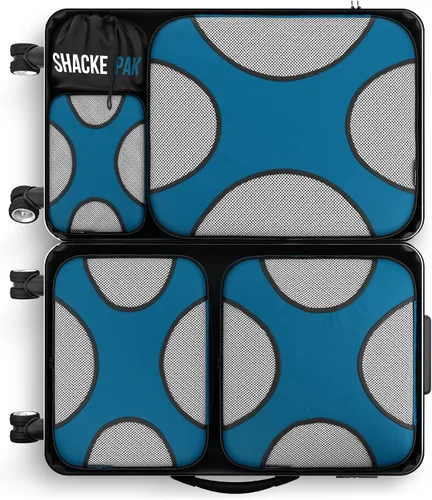 Vista 2 de Shacke Pak - Juego de 5 cubos de embalaje - Organizadores de viaje con bolsa de lavandería