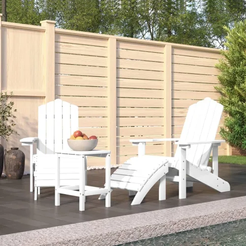 Vista 19 de Sillas Adirondack para patio con reposapiés y mesa HDPE antracita silla de patio al aire libre sillas de comedor al aire libre Sillas para Comedor