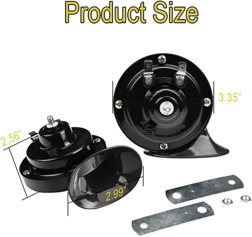 Vista 2 de 2 bocinas de tren súper fuertes de 300 dB, kit de repuesto de bocinas dobles de aire impermeables de 12 V, accesorios automotrices, kit de bocina