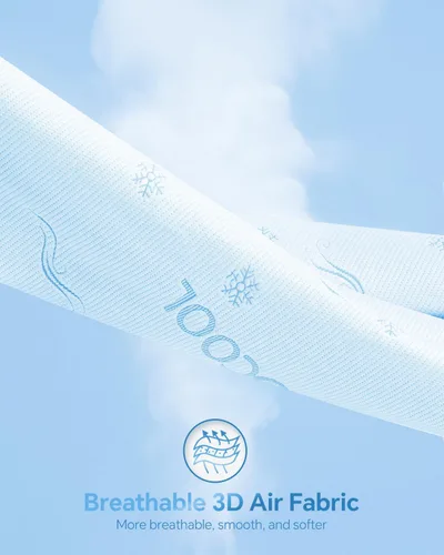 Vista 4 de Kmall Protector de Colchón Refrescante Premium Tamaño King - 100% Impermeable y Transpirable Tela de Aire 3D Fresca Cubierta de Colchón de Cama