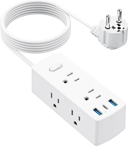 Vista 13 de Olcorife PD25W Mini adaptador de viaje, adaptador de corriente universal con 2 USB-C 1 USB-A, adaptador de enchufe internacional, esenciales