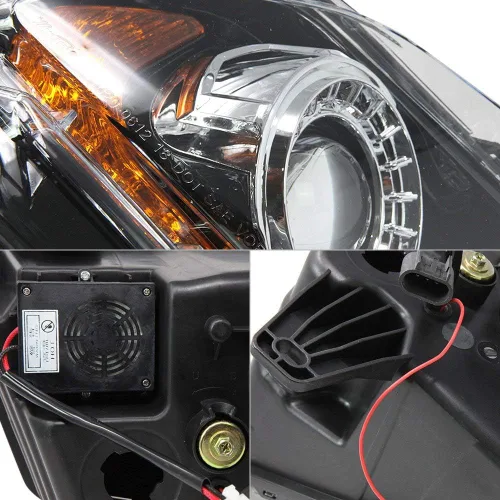 Vista 5 de Winjet Serie Renegade compatible con 2010 2011 2012 S197 Ford Mustang S550 estilo LED DRL proyector secuencial rendimiento mercado de accesorios par