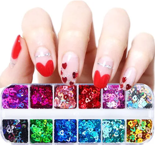 Vista 16 de Lentejas de purpurina camaleón para uñas, lentejuelas de arte de uñas holográficas 3D con gradiente láser, polvo de purpurina brillante en gel UV