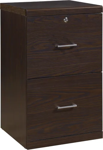 Vista 12 de OSP Home Furnishings Alpine Archivador de 2 cajones con cajón superior de bloqueo y sistema de fijación de bloqueo, vertical, negro