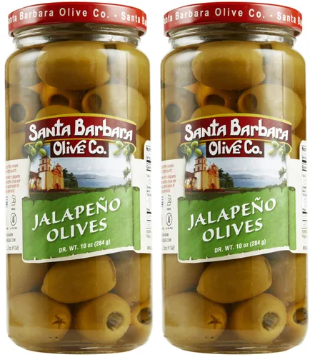 Vista 38 de Aceitunas verdes rellenas de anchoas sin hueso de Santa Barbara, perfectas para tablas de embutidos, ensaladas, pizza y pasta, paquete de 3, 5 onzas