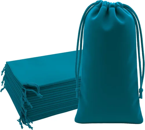 Vista 51 de Mandala Crafts Bolsas de terciopelo negro con cordón de 14 x 14 pulgadas, 10 bolsas grandes de terciopelo con cordón a granel para regalos de fiesta